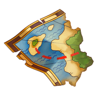 Map leading to a treasure on an island